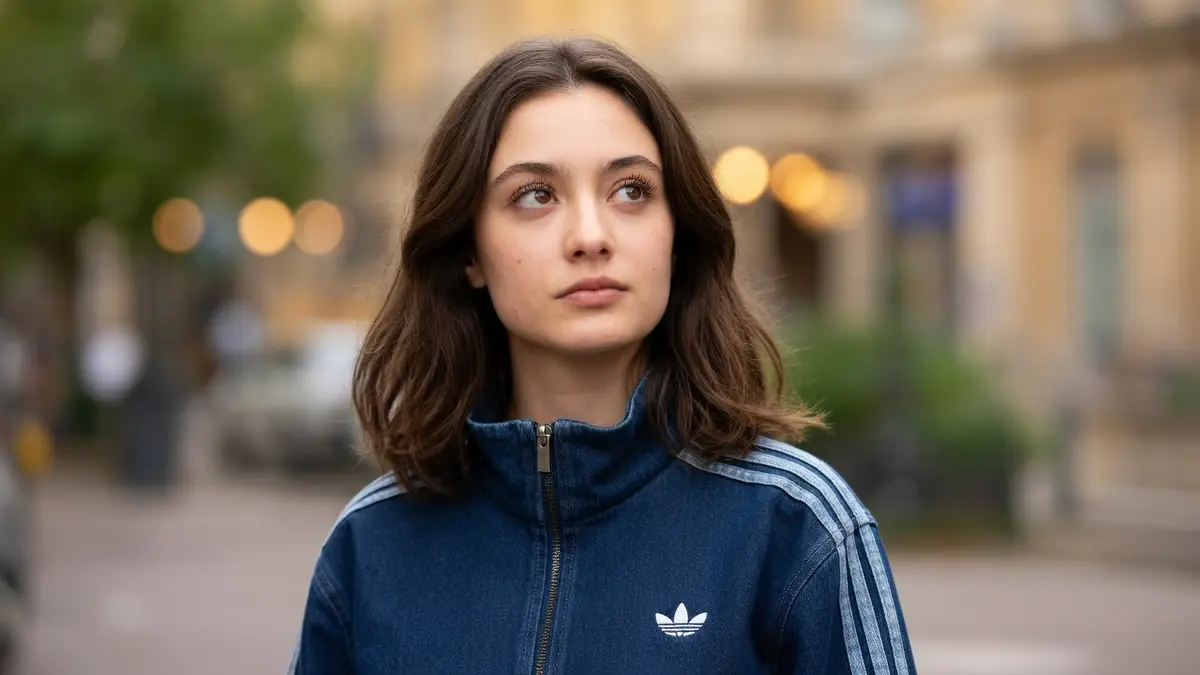 Portrait de Lara Tavella posant en extérieur avec un regard pensif et naturel