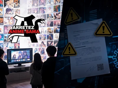 Des passionnés visionnent des anime avec des icônes d'avertissement liées à anime Sama VIP
