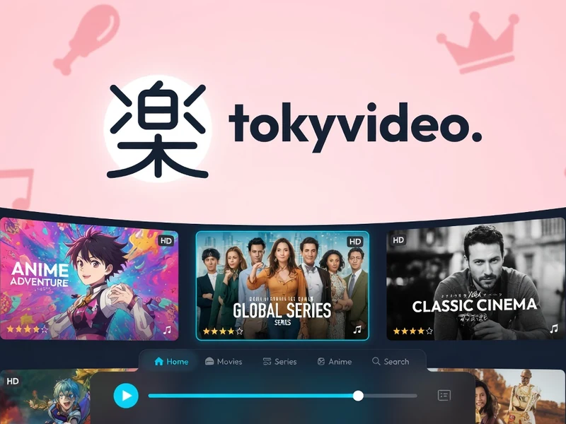 Interface de navigation présentant une sélection variée de films et de séries sur la plateforme Tokyvideo