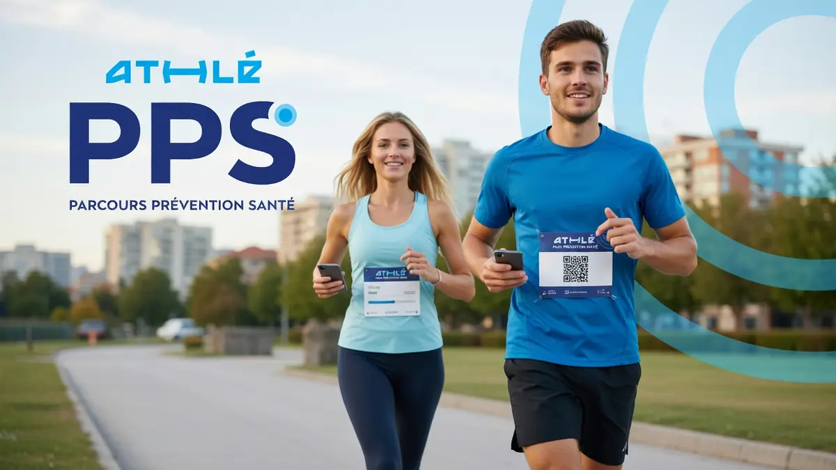 Une femme et un homme courent ensemble dans le pps Athlétisme