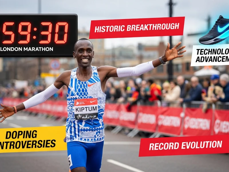 Un coureur célèbre son record marathon les bras grands ouverts sur la route