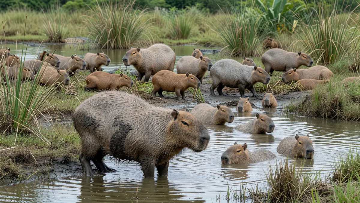 Le seigneur des herbes : plongée dans le monde fascinant de l&rsquo;animal capybara
