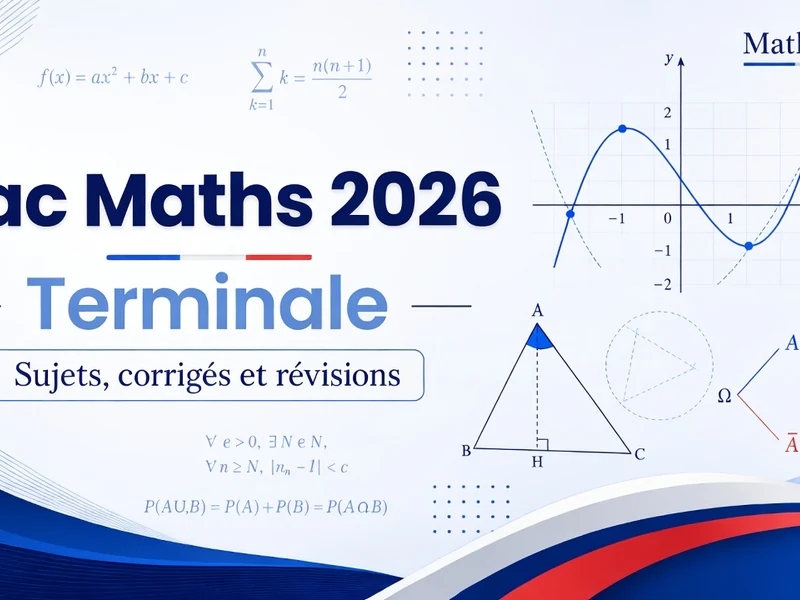 Des graphiques et figures géométriques représentent le sujet bac Amérique du Nord 2026 maths