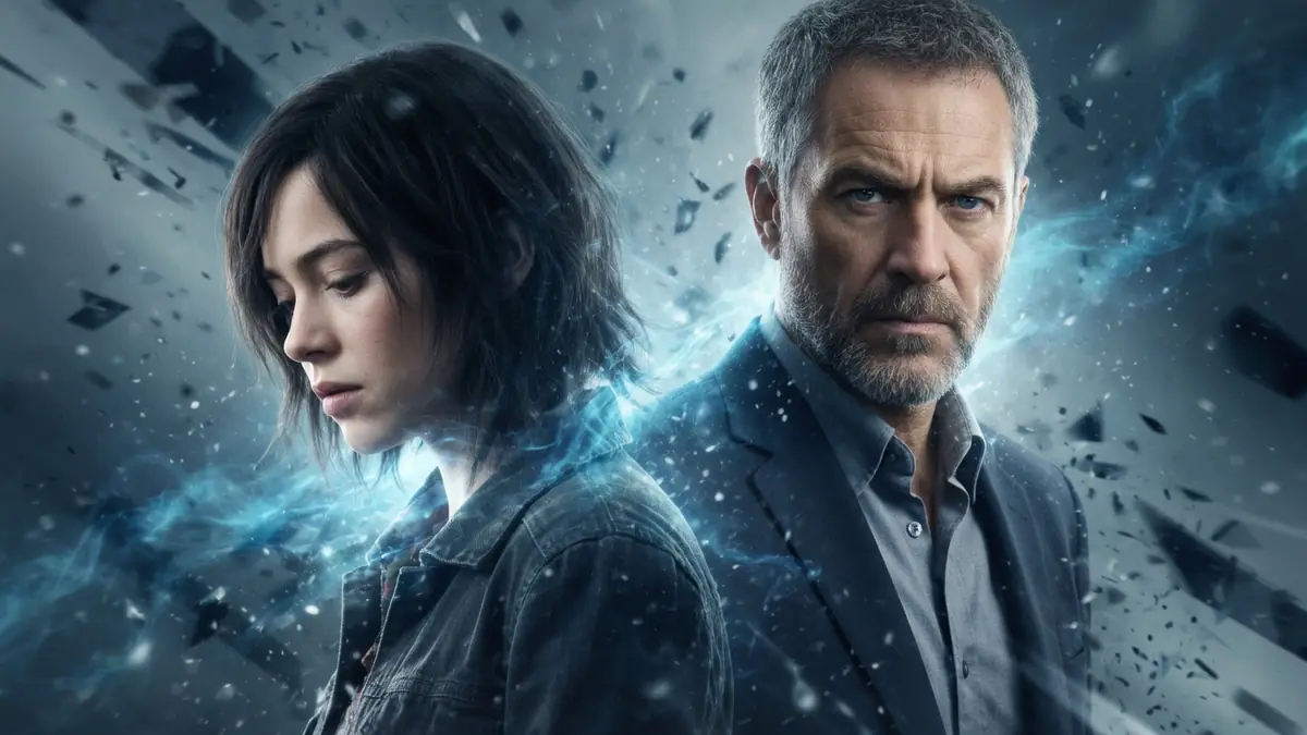 Les deux protagonistes principaux du jeu two souls PS3 dans une atmosphère mystérieuse et chaotique