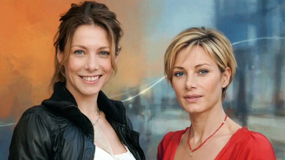 Mallaury Nataf apparaît à gauche avec des cheveux bruns et à droite avec une coupe blonde courte