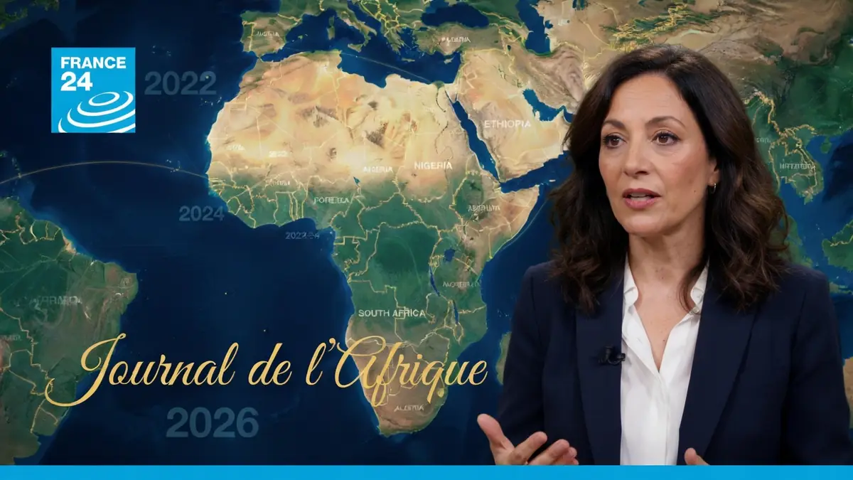 Meriem Amellal s'exprime devant une carte de l'Afrique