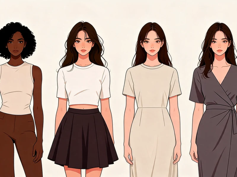 Quatre femmes aux styles variés illustrant la diversité de la morphologie femme