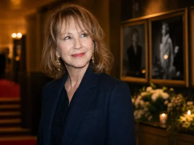 Hommage sobre à la mort de Nathalie Baye dans un foyer de cinéma parisien.