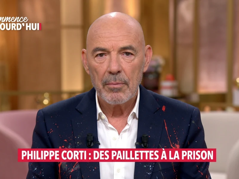 Portrait de Philippe Corti sur le plateau d'une émission télévisée