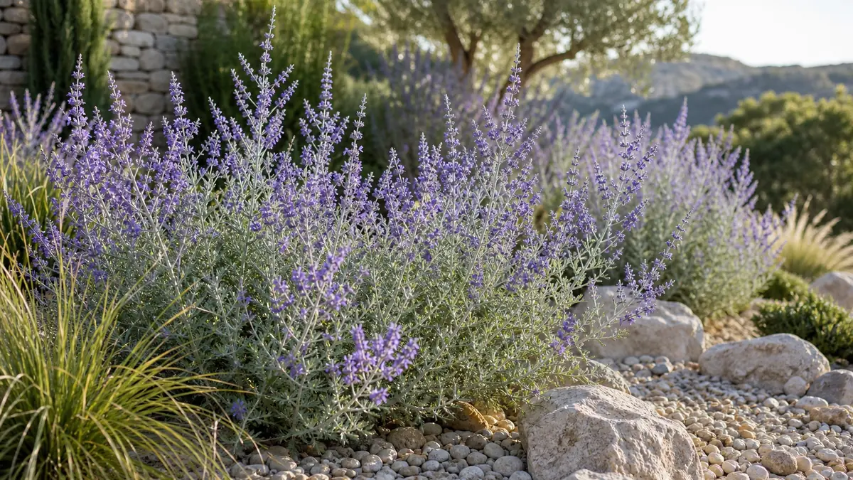 L&rsquo;élégance rebelle : réussir la culture du plant de perovskia au jardin sec