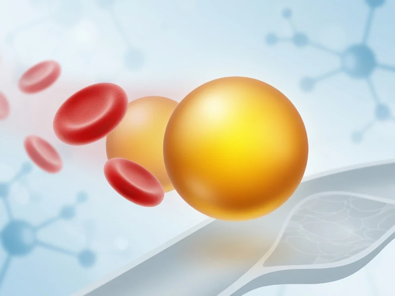 Des globules rouges accompagnent le cholestérol non hdl dans un vaisseau sanguin