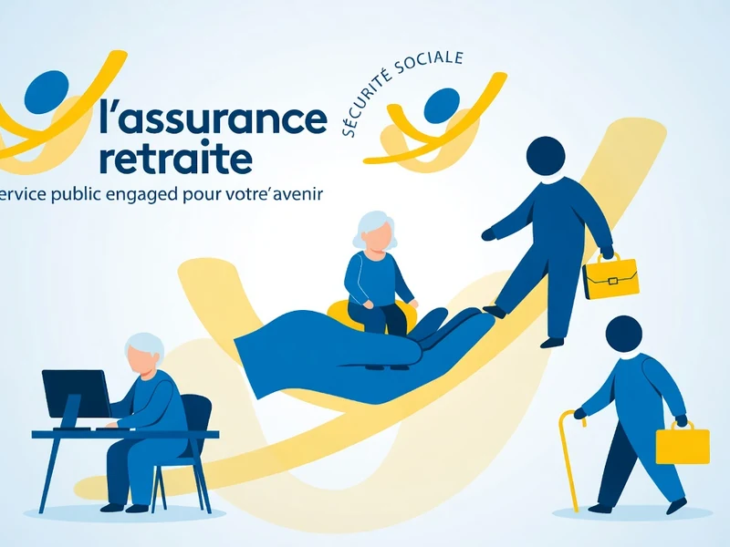 Une main géante soutient des personnes âgées et actives pour assurance retraite La Carsat