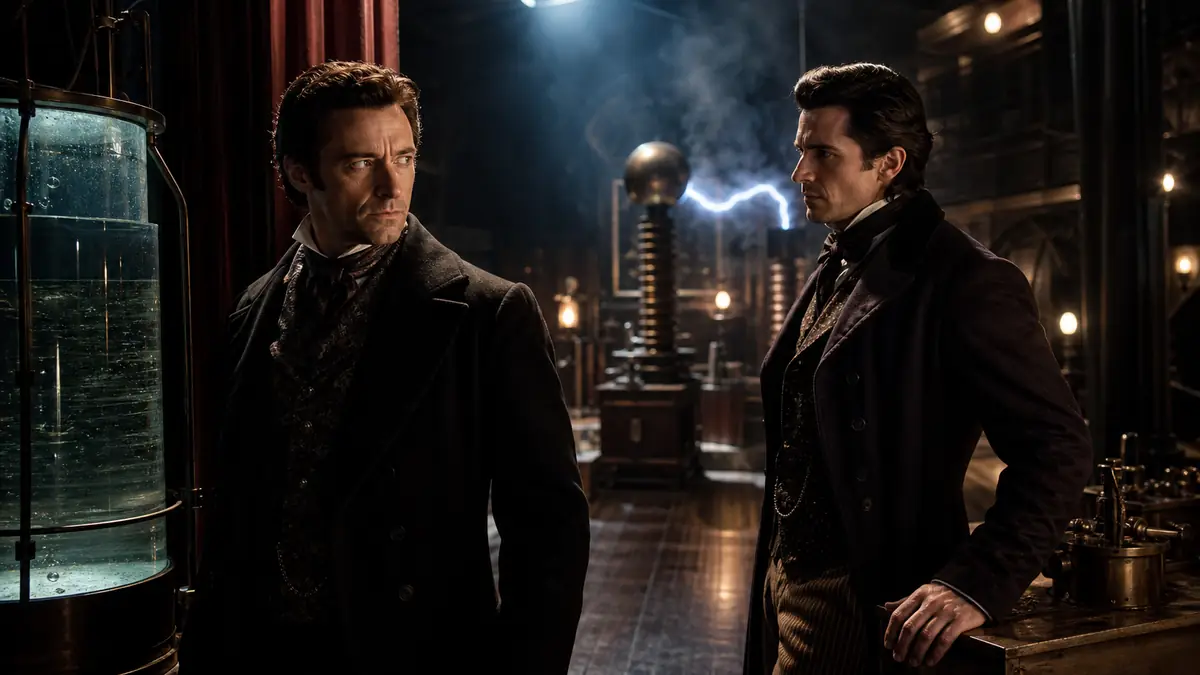 Deux illusionnistes rivaux se défient en coulisses dans le film culte de Nolan.