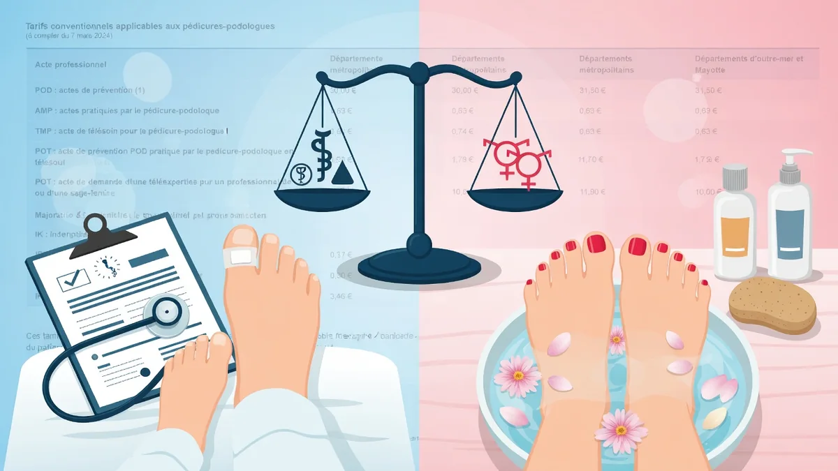 Comparaison entre soin médical du pied et pédicure spa pour le prix pédicure