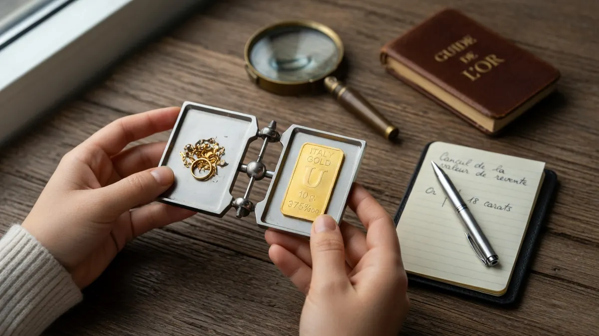 Quel est le prix pour 10 grammes d’or 18 carats au rachat ?