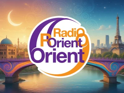 Un pont coloré relie des minarets à la tour Eiffel pour radio Orient