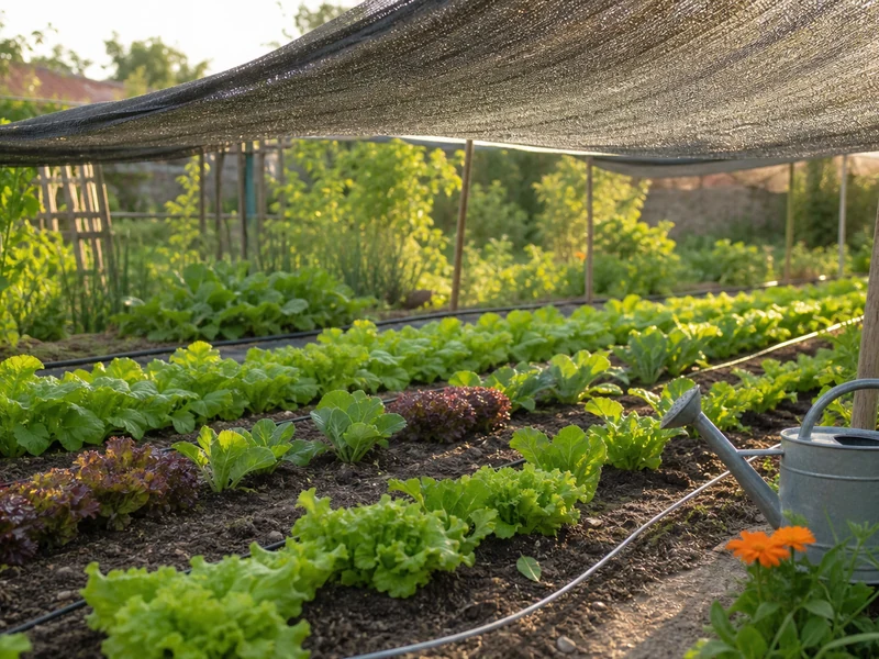 Semis de salade en juin dans un potager d'été