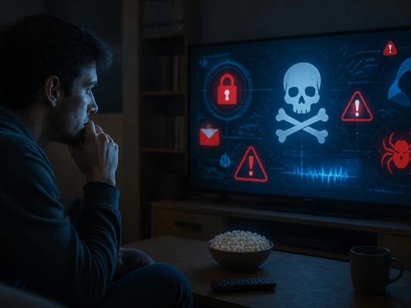 Un homme regarde un écran affichant des alertes de sécurité lors d'une session de streaming sur Dipdri