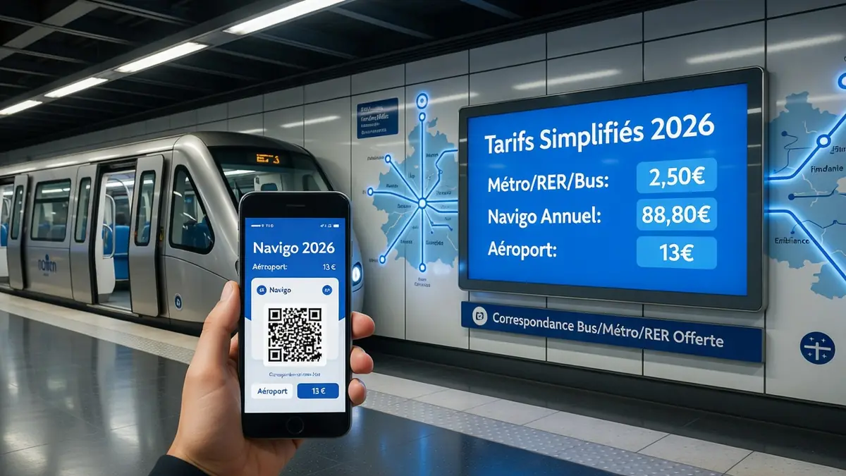 Main tenant un smartphone devant un train dans une station de métro à Paris tickets métro Paris prix