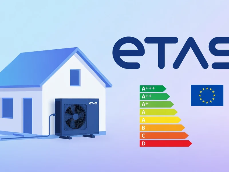 Maison avec pompe à chaleur et étiquette énergétique pour comprendre le calcul de etas