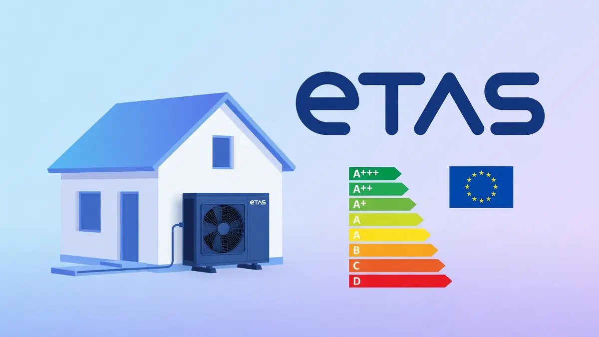 Maison avec pompe à chaleur et étiquette énergétique pour comprendre le calcul de etas