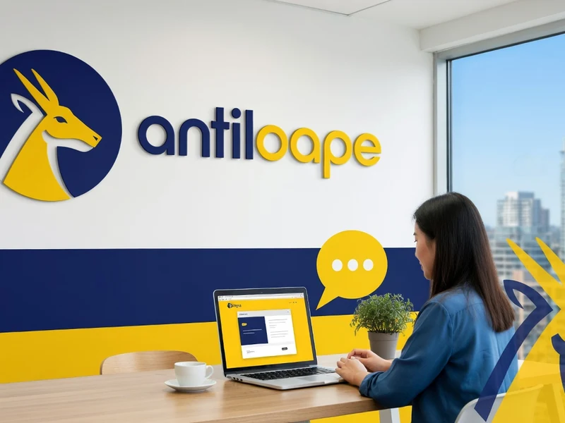 Une femme consulte antilope Loans sur son ordinateur portable dans un bureau moderne