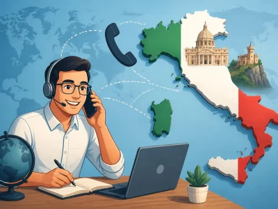 Un opérateur téléphonique utilise l'indicatif 39 pour passer un appel vers l'Italie et le Vatican
