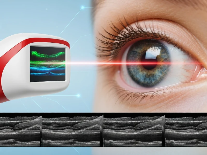 Examen ophtalmologique utilisant une technologie oct pour analyser les structures de la rétine en haute résolution