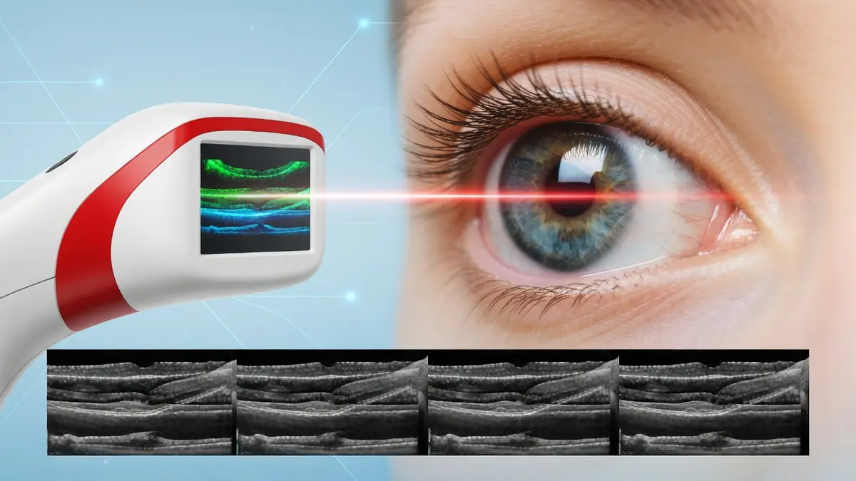 Examen ophtalmologique utilisant une technologie oct pour analyser les structures de la rétine en haute résolution