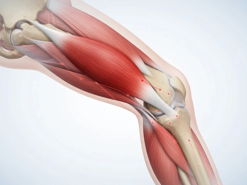 Illustration anatomique du muscle soléaire dans la jambe humaine