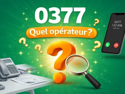 Une loupe posée sur un point d'interrogation illustre une recherche sur l'origine du numéro 0377