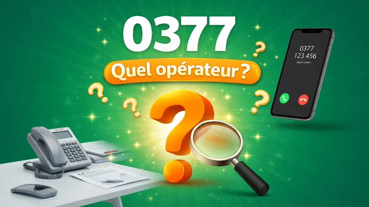 Une loupe posée sur un point d'interrogation illustre une recherche sur l'origine du numéro 0377