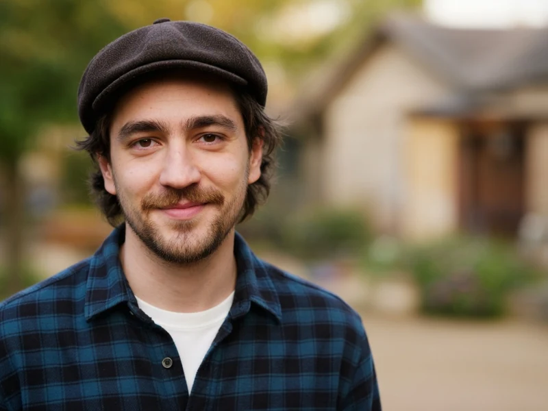 Tristan Calvez sourit à l'objectif en casquette et chemise à carreaux