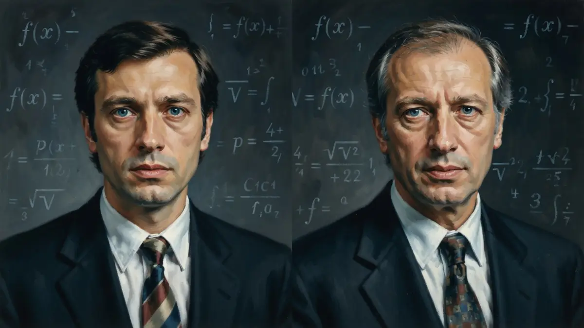 L'image présente Jean-Jacques Moreau jeune et âgé en vis-à-vis