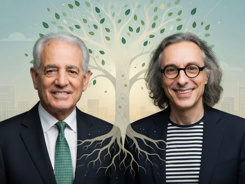 Deux portraits de Dominique Vincent juxtaposés sur fond d'arbre stylisé