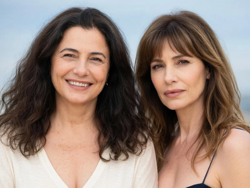 Julie Bataille et une autre femme souriantes en gros plan