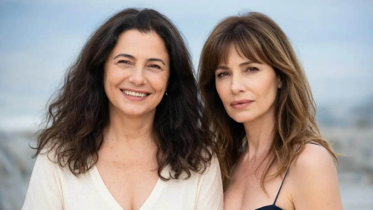 Julie Bataille et une autre femme souriantes en gros plan