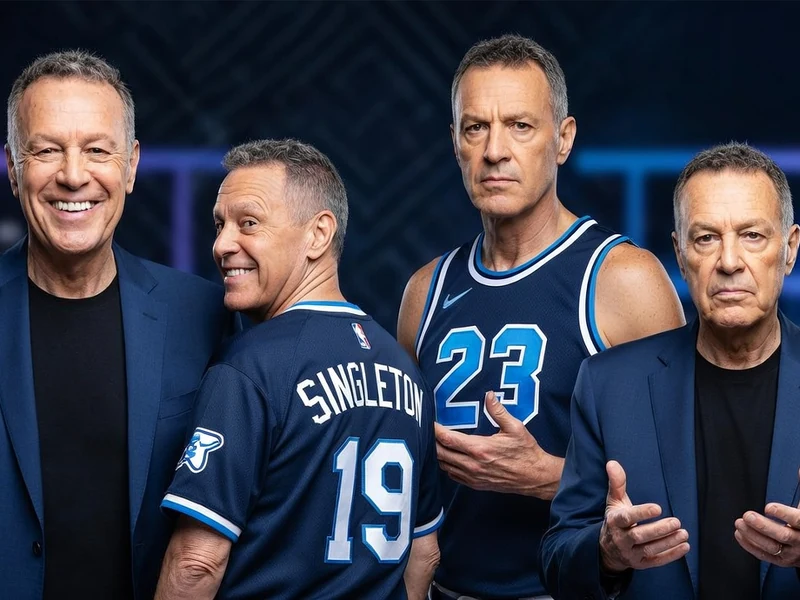 Quatre versions de Chris Singleton se tiennent côte à côte