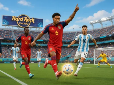 Joueurs de football en action sur le terrain lors d'un match intense évoquant l'affiche Uruguay – Cap-Vert