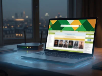 Vue nocturne de Wawacity sur un ordinateur portable dans une ambiance de streaming.