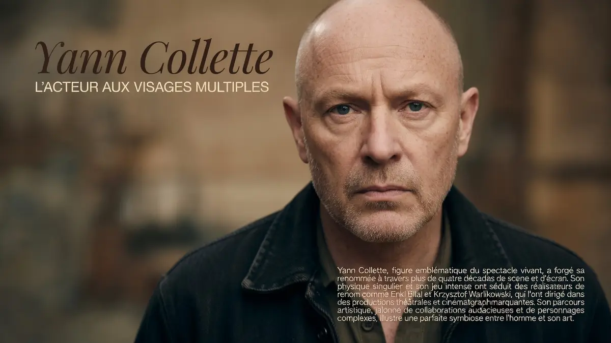 Yann Collette regarde droit devant lui avec une expression intense