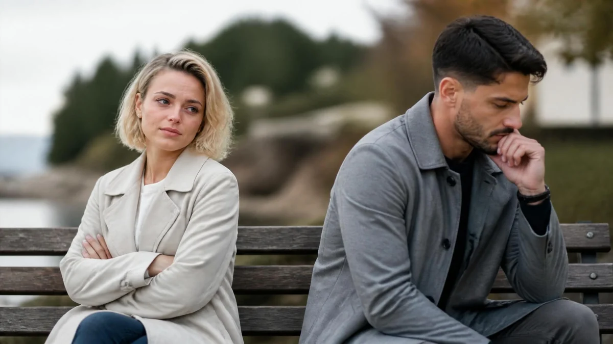 Un couple assis sur un banc illustrant la question julie et mathieu marié au premier regard toujours ensemble