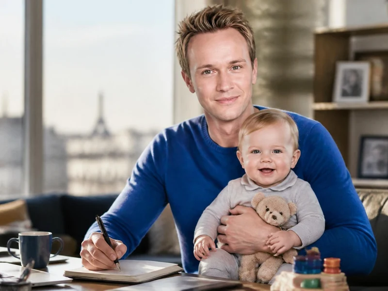 Cyril Féraud est-il marié, comme le suggère cette photo de l'animateur souriant avec un bébé dans les bras