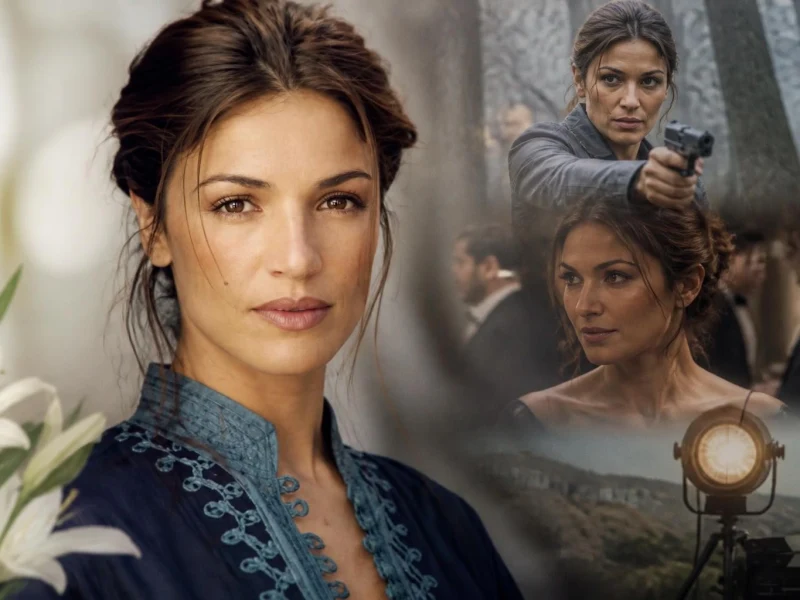 Montage d'images de l'actrice Nadia Farès illustrant les films Nadia Farès au cours de sa carrière cinématographique