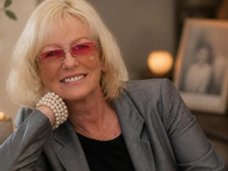 Portrait souriant de l'animatrice Evelyne Leclercq maladie évoquée dans son parcours médiatique