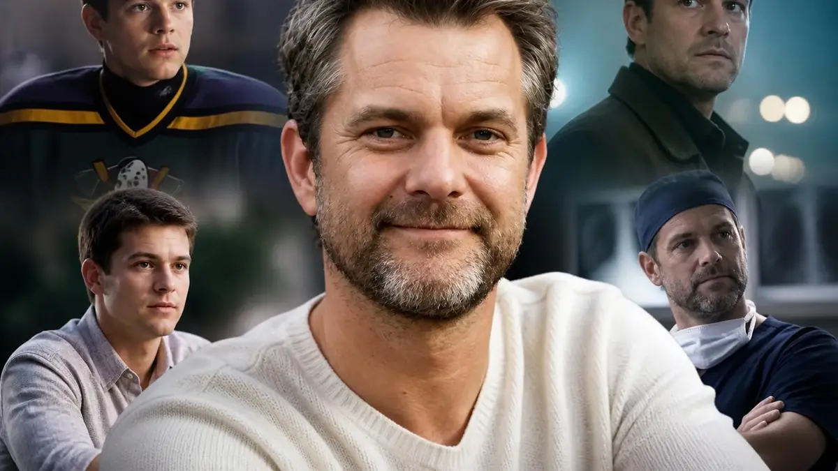Montage photo montrant les différents rôles marquants de la carrière de l'acteur Joshua Jackson