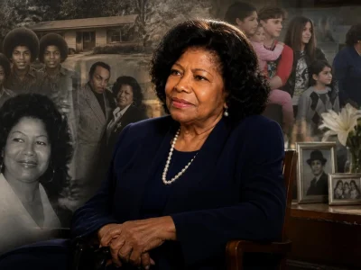 Portrait de Katherine Jackson entourée de souvenirs de sa famille et de la célèbre maison des Jackson