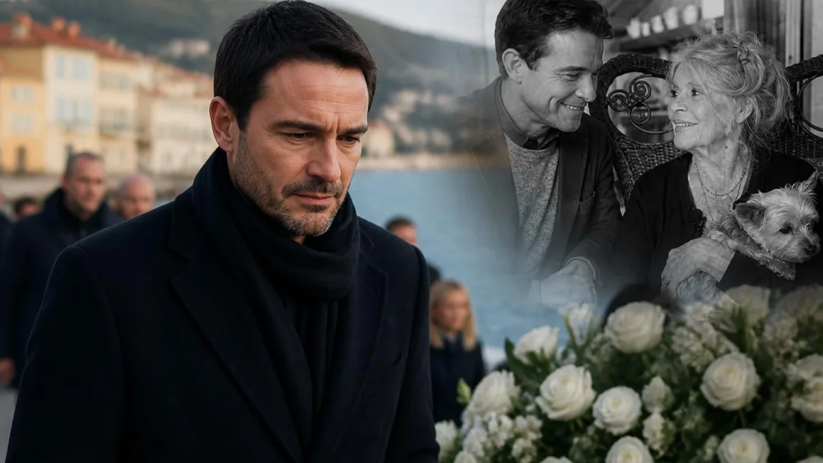Montage photo montrant Nicolas Charrier le fils de Brigitte Bardot dans des moments de recueillement et de complicité
