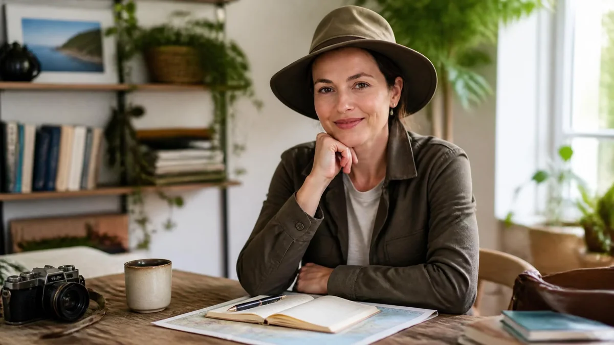 Une femme souriante portant un chapeau évoque les rumeurs autour du mariage Sophie Jovillard et son mari