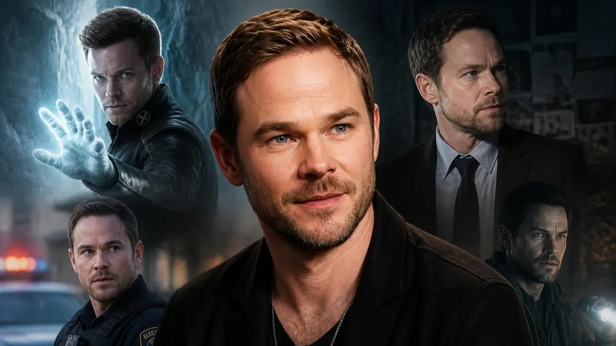 Montage photo présentant divers rôles dans des films et séries TV avec Shawn Ashmore